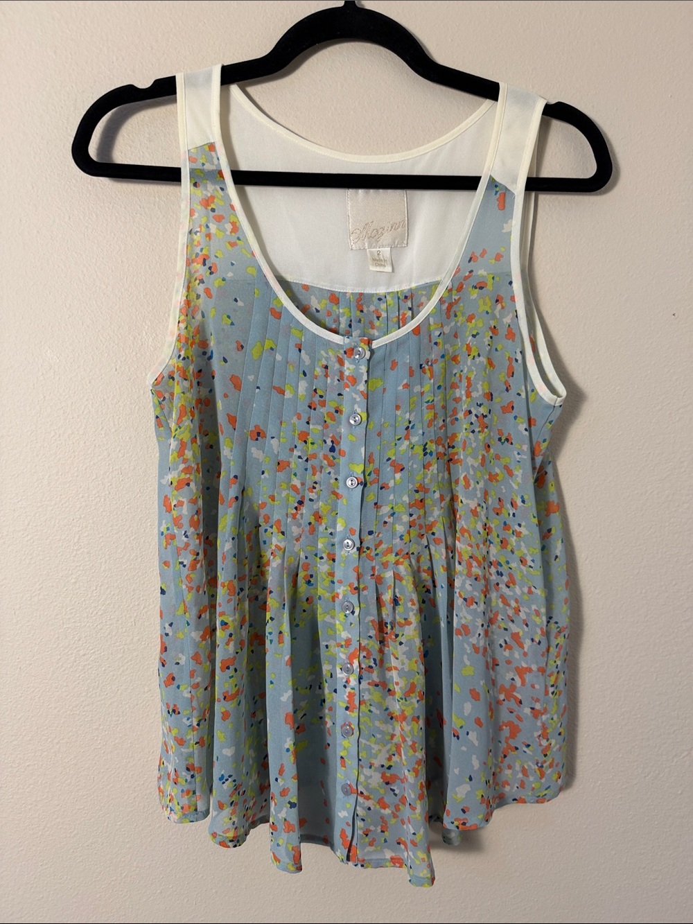 Mcginn Semi-Sheer Babydoll Top Blouse Size 2
